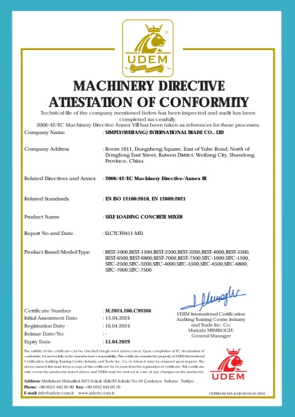 Mezclador de hormigón de autocarga ZXM6093-M.2024.206.C99366